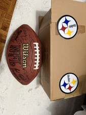 PITTSBURGH STEELERS TEAM SIGNED 1984-85 NFL AUTOGRAPHED FOOTBALL HALL of FAME
