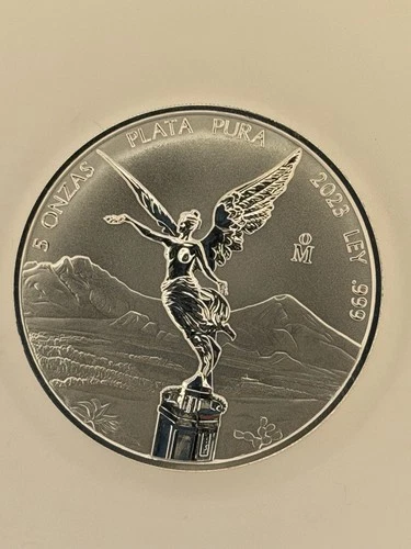 Photo of a 2023 Mexican Silver Libertad 5 oz from an eBay listing that sold on Jul 14, 2026