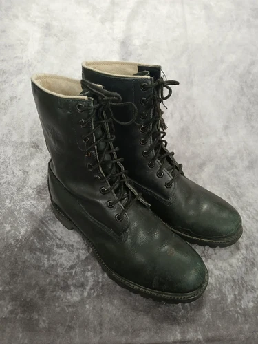 Timberland Stivali da combattimento da donna in pelle nera con lacci alla caviglia 10W