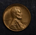 1951 S Lincoln Wheat Cent Choice to Gem BU  Lot 3873