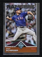 2024 Topps Transcendent Collection Icons Chrome Max Scherzer (Blue Jersey) 0lj0