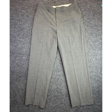 Vintage Polo Ralph Lauren Dress Pants Mens 32x29 Gray Flat Front Straight Leg
