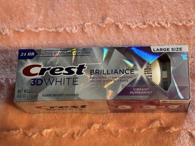 Crest 3D White Brilliance Toothpaste * Vibrant Peppermint * 4.6 oz ~ 02/28