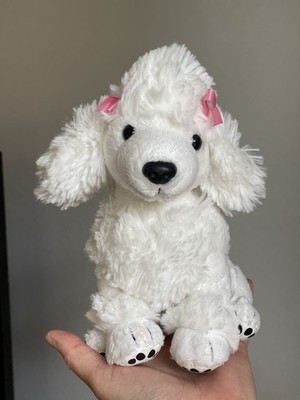 TOPModel by Depesche mini Poodle Plush White Dog Pink Bows Stuffed Animal EU