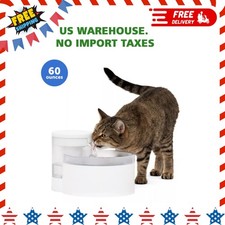 PetSafe Outlast Pumpless HydroSpin Water Fountain 60 oz/1.7L w/ Filter Included