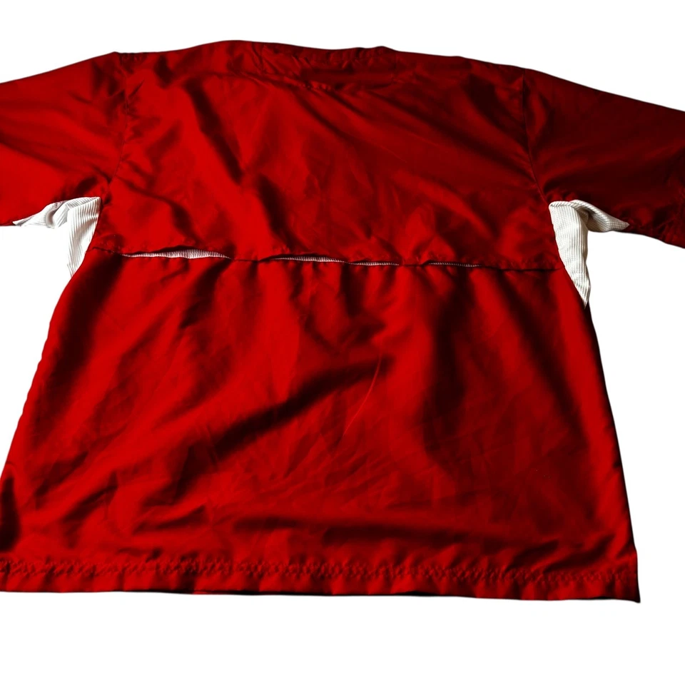 Rawlings Hombres Pullover Béisbol Calentamiento Chaqueta Rojo Blanco L Foto 4 de 4