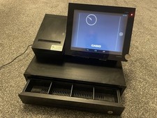 CASIO V-R200 EPOS CASH REGISTER TILL TOUCHSCREEN MONITOR CASH DRAWER & PRINTER