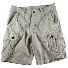 American Eagle Outfitters Cargo Shorts Mens 34 Beige Classic Hiking Camping