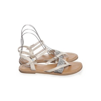 Toms, Sandalen, Größe: 40 1/2, Beige/Weiß/Schwarz, Damen #8GR