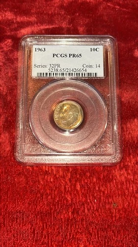1963-P Roosevelt Dime Proof — photo from the most recent tracked eBay sale