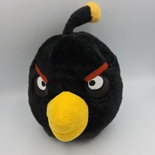 Angry Birds 8" Bomb Bird NO SOUND Plush Stuffed Animal Toy Commonwealth Rovio