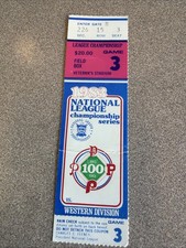 1983 NATIONAL LEAGUE CHAMPIONSHIP SERIES GAME 3 TICKET STUB PHILLIES VS DODGERS