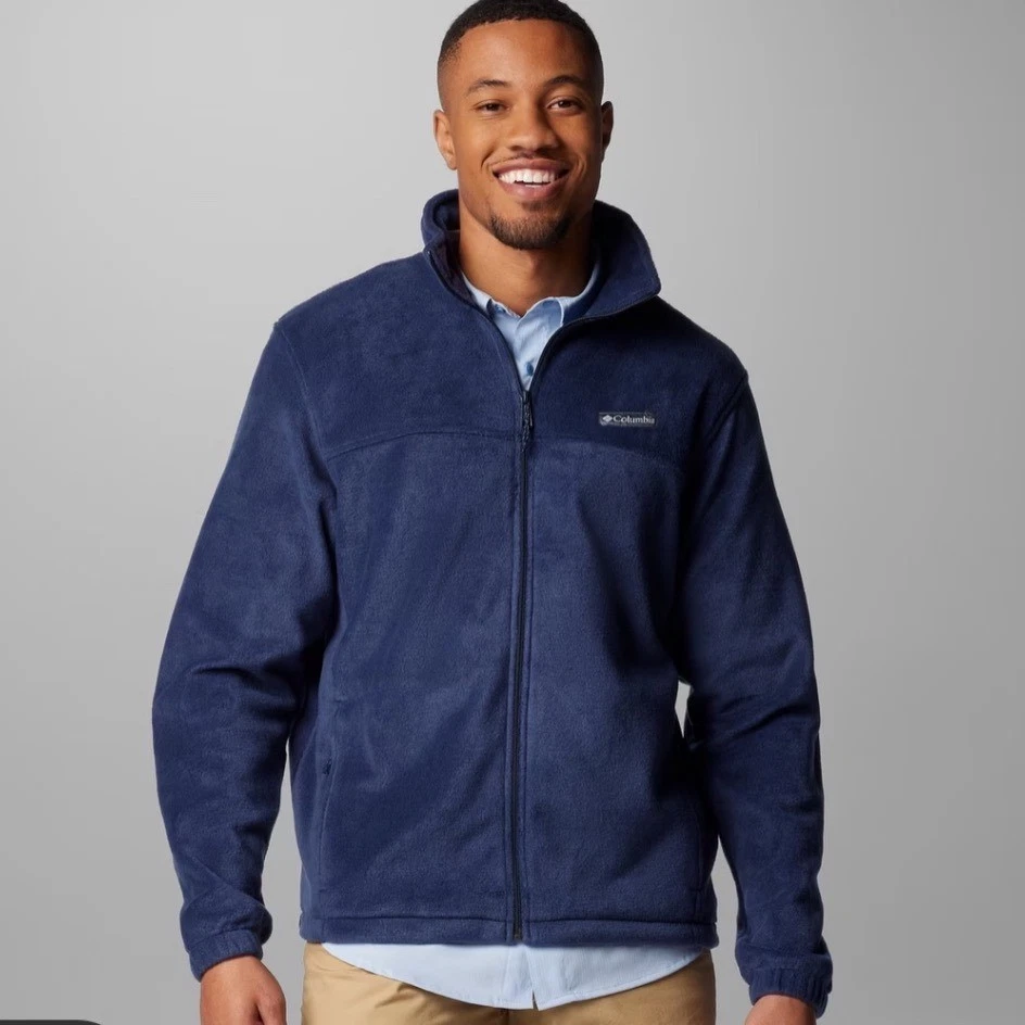 Columbia Mens Steens Mountain Full Zip Fleece Jacket Navy Blue Sz Large