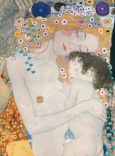 Mother and Child by Gustav Klimt Hand Painted Oil Painting Repro Canvas Art Wall