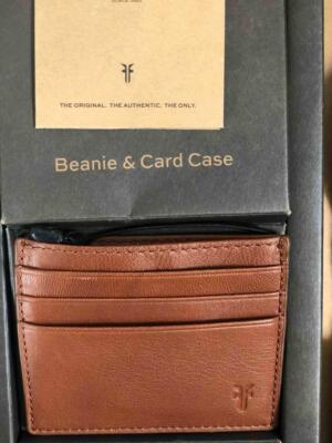 2 Pc Set Frye Beanie & Card Case Birch Wide Cable Cuff Hat | The Frye Company main image 3