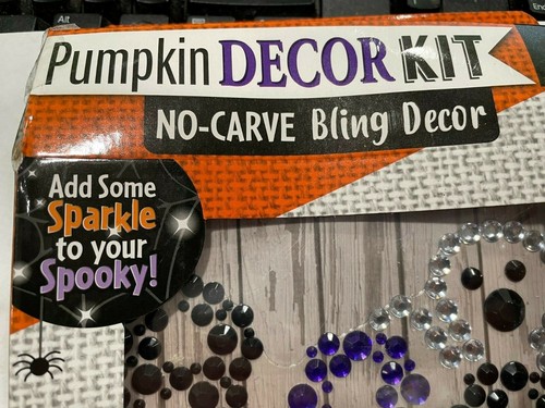 HALLOWEEN PUMPKIN DECOR KIT NO CARVE Boo Bling NEW IN BOX - Picture 2 of 9