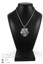 Tosa Inu - Necklace with a Dog on a Silver Cord Art Dog DE