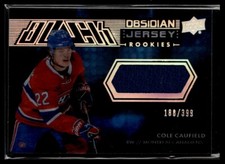 2021-22 SPx UD Black Obsidian Rookie Jersey Cole Caufield 188/399 Montreal