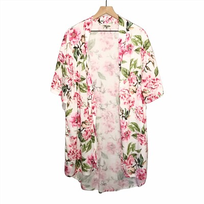 Show Me Your Mumu Floral Brie Robe White Pink Women's One Size OS FLAW