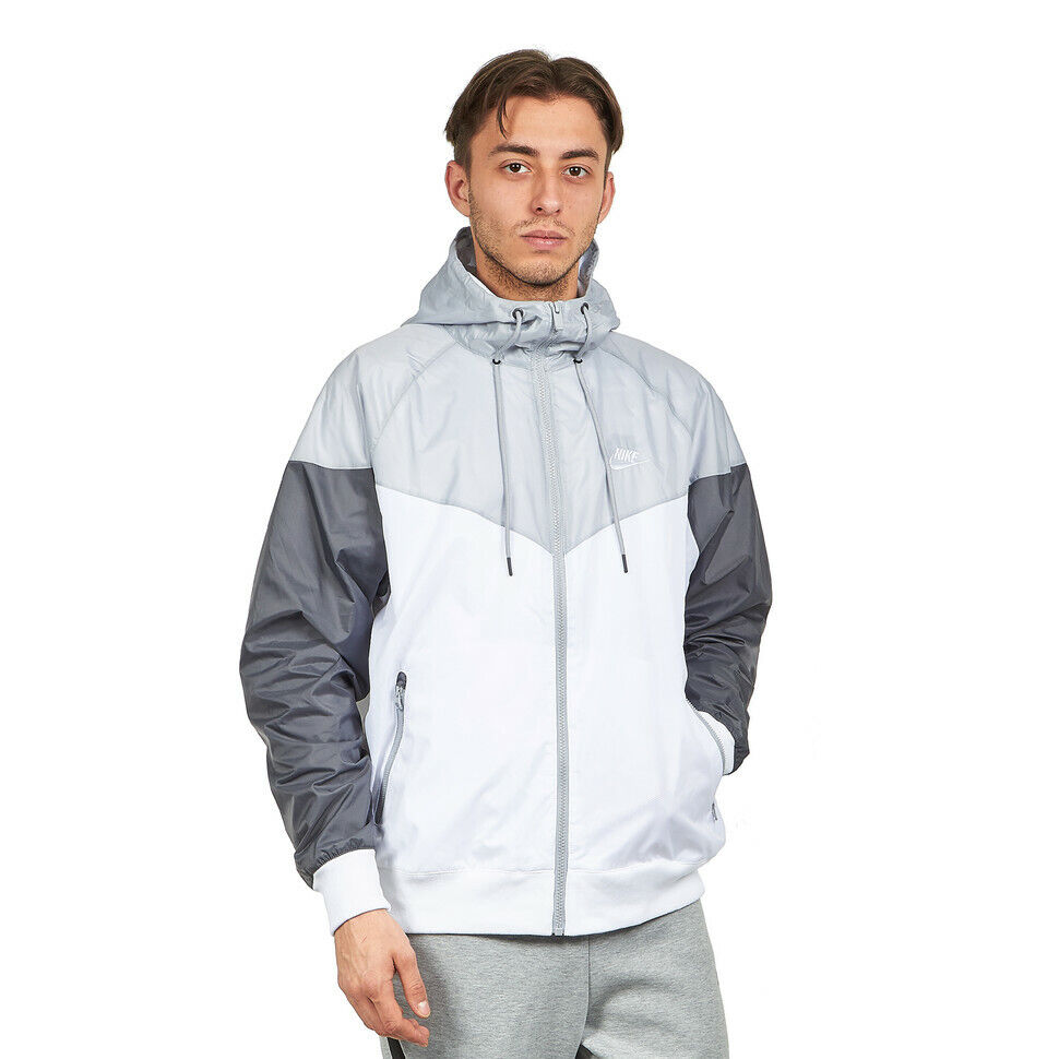 Nike Sportswear Windrunner Windbreaker Jacket Blue Gray Nylon Soft