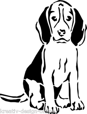A4 Stencil Laser Schablone Beagel