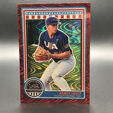 DANIEL CUVET 2025 USA Stars & Stripes RED SWIRL /249 COLLEGIATE 