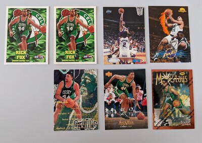 NBA trading 7 cards lot *Rick Fox* Topps Finest Mainstays Boston Celtics 95-97