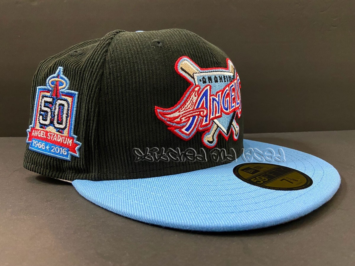 NEW ERA EXCLUSIVE FITTED ANAHEIM ANGELS HAT CORDUROY LOT 50TH