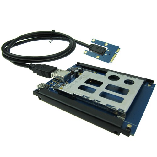 Mini PCIe USB 2.0 To ExpressCard 54 / 34 mm slot Adapter Card to Express Card - Picture 2 of 3
