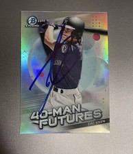 2021 Bowman Chrome Zac Veen 40-Man Futures Colorado Rockies #FMF-7 Signed Auto