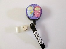 ID BADGE RETRACTABLE REEL MAGNET OR CLIP BACK, BABY MEDICAL,NURSE,PEDIATRIC,ICU