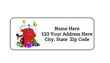 30 CHRISTMAS BEAGLE PERSONALIZED RETURN ADDRESS LABELS 1 in X 2.625 in