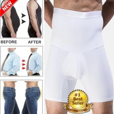 Men's Compression Body Shaper High Waist Boxer Shorts Tummy Trimmer Girdle Pants