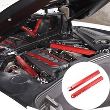 Red Engine Bay Inner Crossmember Panel Trim Cover For Corvette C8 2020-2025 Us Red Engine Bay Inner Crossmember Panel Trim Cover For Corvette C8 2020-2025 Us
