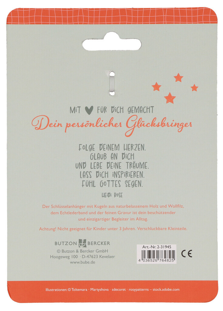 Thumbnail - Folge Deinem Herzen Schlüsselanhänger