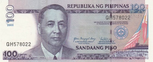 Philippines 100 Piso (2008) - President Roxas/Central Bank Building/p-194b UNC - Picture 2 of 3