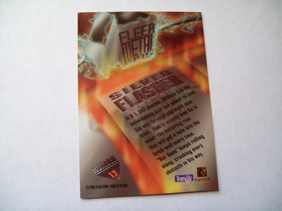 1995 Fleer Metal William Floyd #17 Football San Francisco 49ers - Image 3 of 3