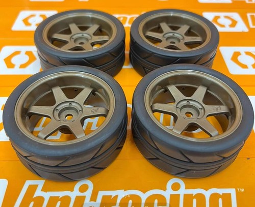 Rc Car 1/10 on road drift tire Hpi RS4/Sport/Drift/Nitro 3 Evo Wheels 26mm -6mm - Picture 3 of 3
