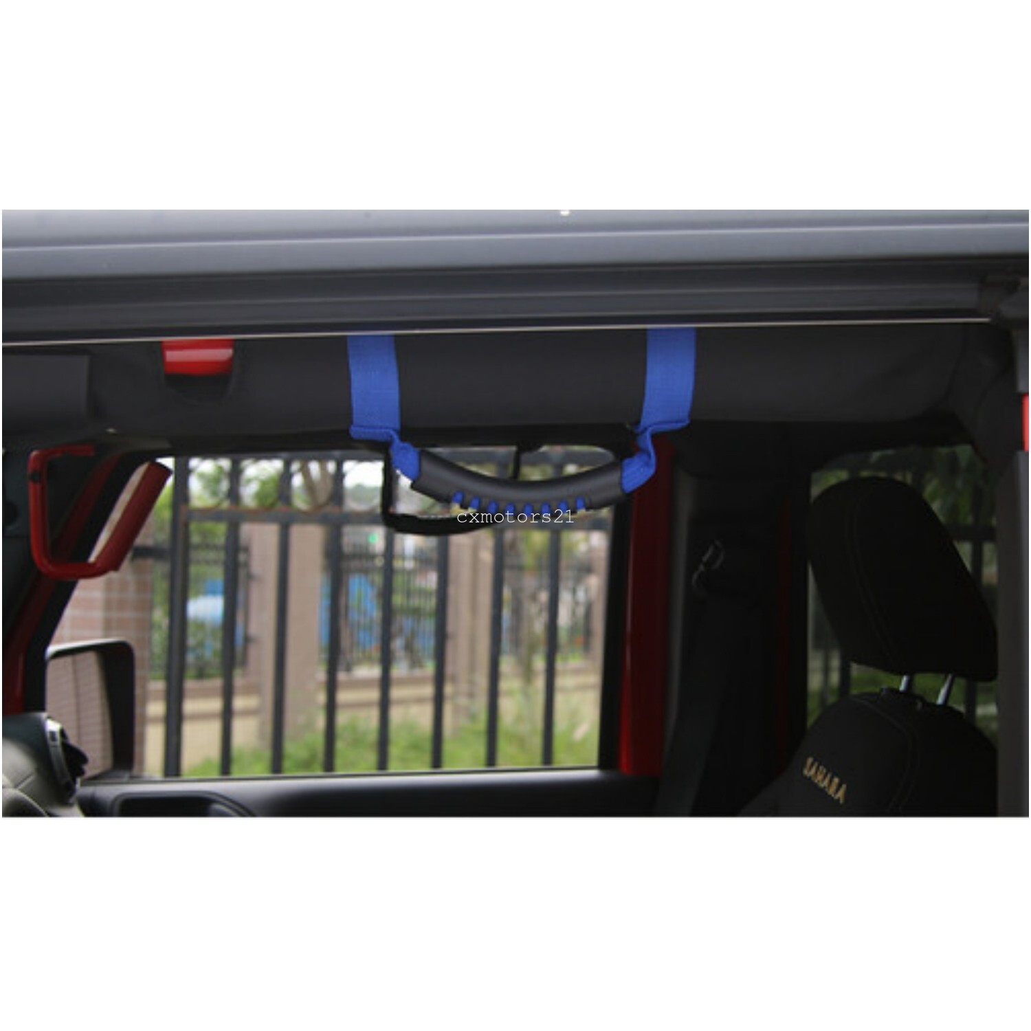 4x UTV Roll Bar Grab Handle Nylon Grips Holder Blue 1" to 3" For Yamaha