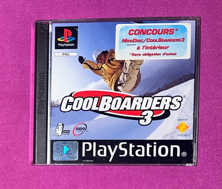 * COOL BOARDERS 3 * JEU SONY  PS1 PAL EUR COMPLET + PUB TBE CIB RETRO