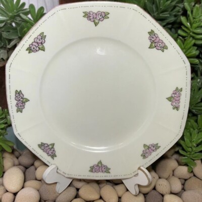 Weimar Germany 8' Plate Bowl Octagon Pink Roses