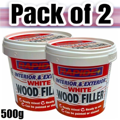 2 Stck. Fertig Gemischt Weiß Holz Füllstoff Rissentferner 500g für Innen & Außen