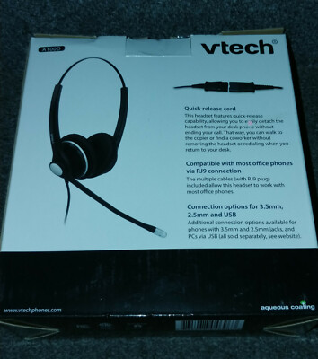 Vtech Wideband Binaural office Headsets A100D Noise Cancelling