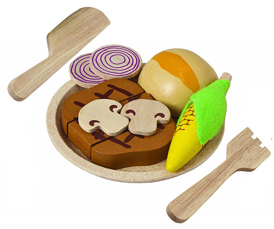 plan toys wooden food