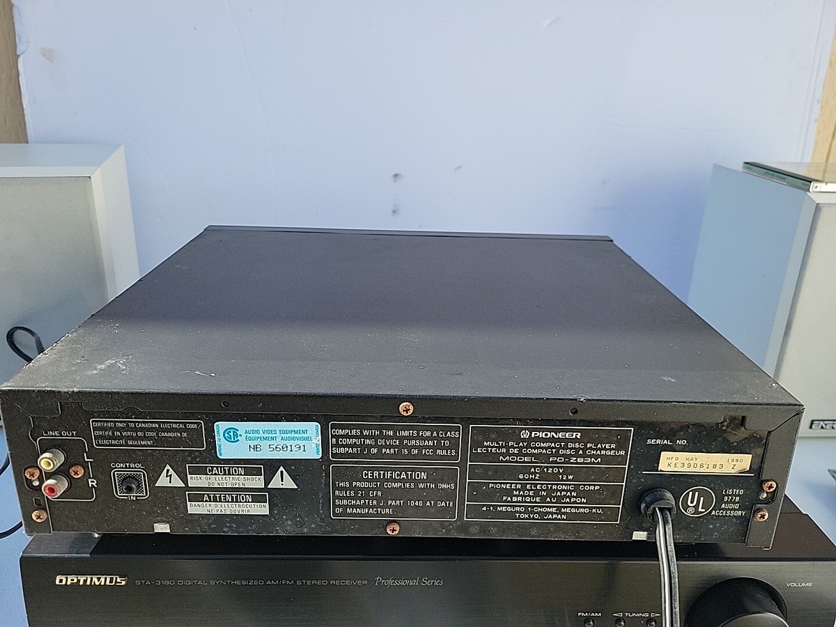 Pioneer PD-Z83M Multi-Play Compact Disc Player Parts Or Repair | eBay