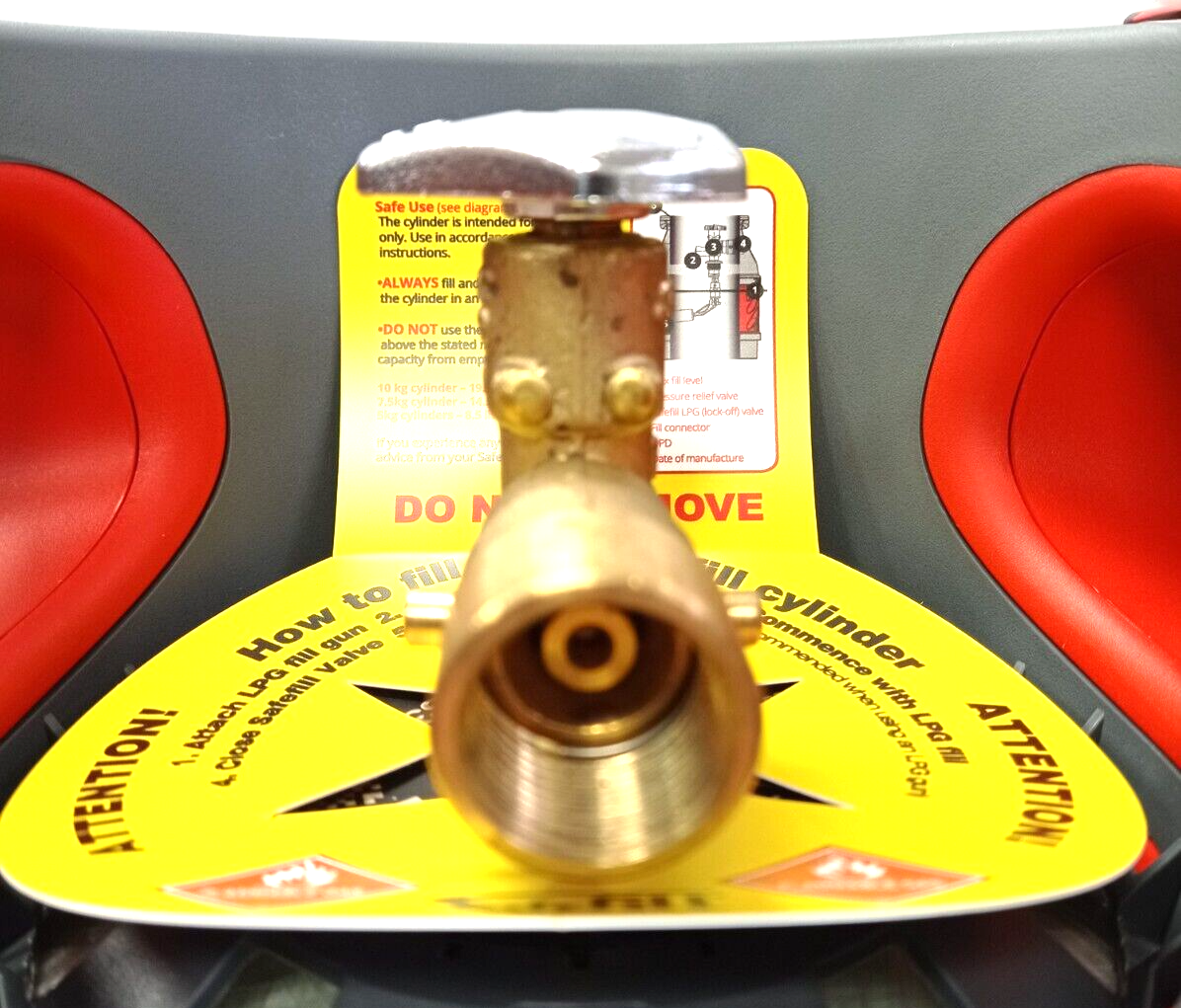 Safefill Refillable LPG Gas Bottle 10Kg 19.5L Lightweight Cylinder