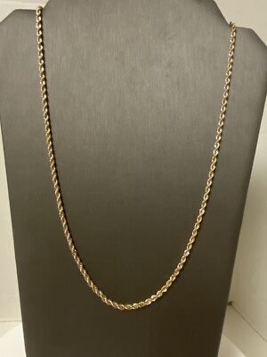 Rope Chain 14kgp Gold Chain 14K Yellow Gold Necklace Rope Chain