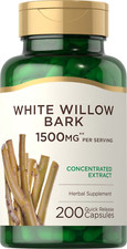 White Willow Bark 1500mg 200 Caps Allicin Non-GMO/Gluten Free/No Preservatives