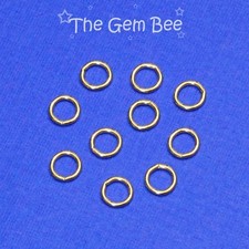 4.2MM 14K Solid Yellow Gold Round CLOSED Jump Rings Findings 10