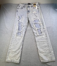 Aeropostale Jeans Womens Size 12 Light Wash 90's Baggy Y2K Distressed Pants
